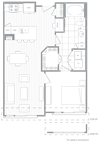 Lake Boone 1BR floor plan